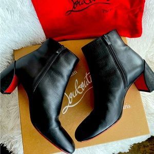 Christian Louboutin Turela 55 Black Ankle Boots Size 7.5